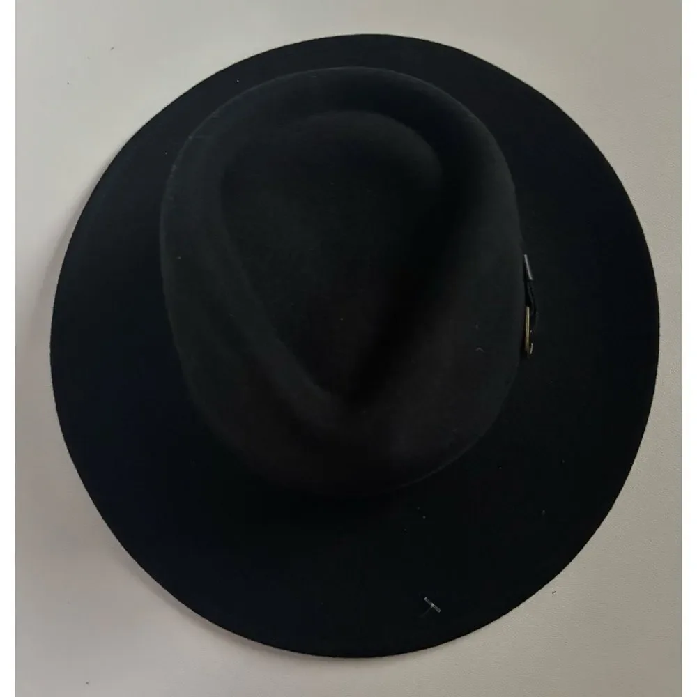 BE BOLD Unisex Mebourne Wool Fedora Hat Size M in Black ~ Excellent